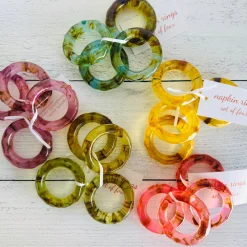 Acrylic Napkin Ring Set — Jewel-Tone Elegance (Set of 4)