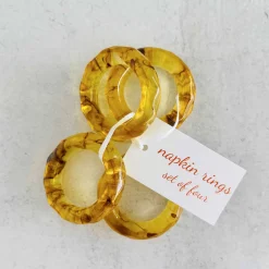 Acrylic Napkin Ring Set — Jewel-Tone Elegance (Set of 4)
