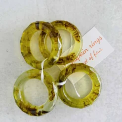 Acrylic Napkin Ring Set — Jewel-Tone Elegance (Set of 4)