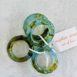 Acrylic Napkin Ring Set — Jewel-Tone Elegance (Set of 4)