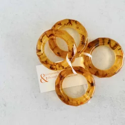 Acrylic Napkin Ring Set — Jewel-Tone Elegance (Set of 4)