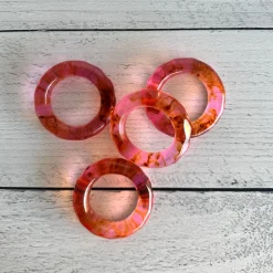 Acrylic Napkin Ring Set — Jewel-Tone Elegance (Set of 4)