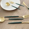 Altin Flatware Set – Forest Green & Brushed Gold
