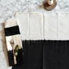 Black Ombre Cotton Dinner Napkins - Set of 4