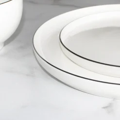 Cameron Black Rim Dinnerware