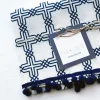 Cordoba Tea Towel With Navy Pom Poms