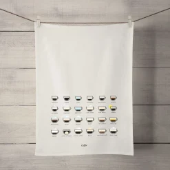 Espresso Recipes Tea Towel
