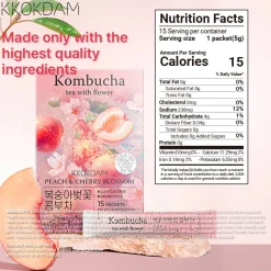 Flower Kombucha Powder: Peach & Cherry Blossom