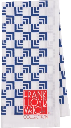 Frank Lloyd Wright Nested Squares Printed Towel - Blue