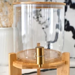 Glass Drink Dispenser with Stand