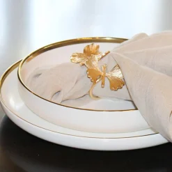 Gold Garden Napkin Ring - Set of 4