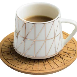 Gold Geo Coffee Cups - Set of 6