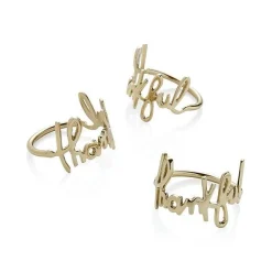 Gold Thankful Napkin Ring