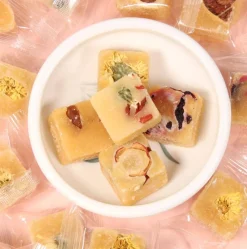 Gourmet Honey Sugar Cubes with flowers and fruit