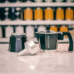 Grosche Milano Stovetop Espresso Maker, Black