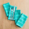 Handwoven Cotton Napkin Set — Turqoise (Set of 4)
