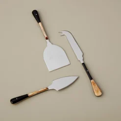Horn and Stainless Cheese Serving Set