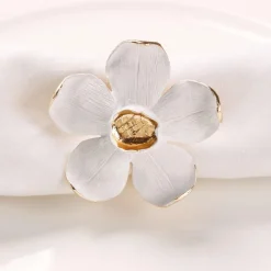 Isla Flower Napkin Ring - Set of 4
