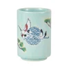 Japanese Crane Yunomi Style Tea Cup