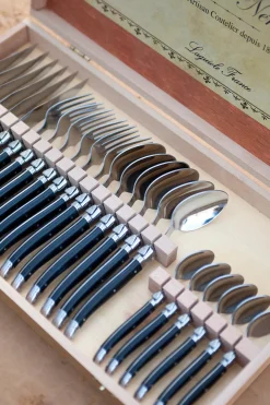 Laguiole 24 Piece Flatware Set - Black