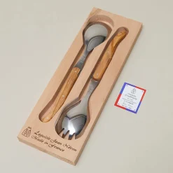 Laguiole Salad Serving Set Olivewood