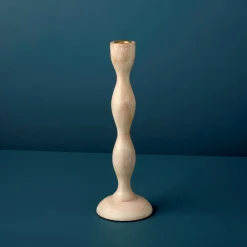 Mango Wood Pillar Candle Holder, Tall