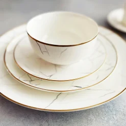 Marble Pattern Bone China Dinnerware