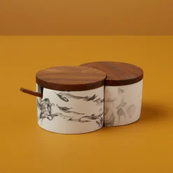 Marbled Cement Interlocking Cellar Set