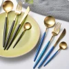 Mavi 4-piece Flatware Set - Blue & Gold
