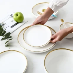 Metallic Rim Dinnerware Set