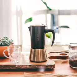 Milano Steel Stovetop Espresso Maker, Black