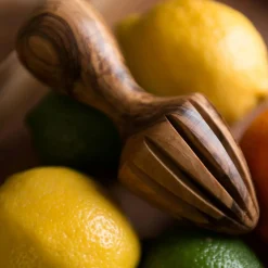 Olive Wood Citrus Press