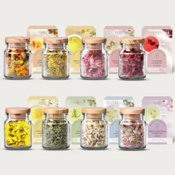 Original Flower Tea 10g Glass Jar - 8 Variations