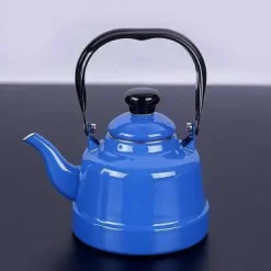 Retro Blue Enamel Tea Pot