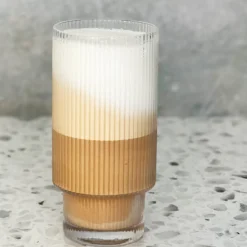 Ribbed Drinking Glass