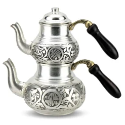 Silver Turkish Double Teapot