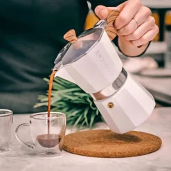 Stovetop Moka Pot, White