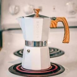 Stovetop Moka Pot, White