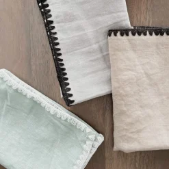 Triangle Stitch Dinner Napkins - Set of 4