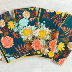 Winter Floral Cloth Napkins, Set of 4